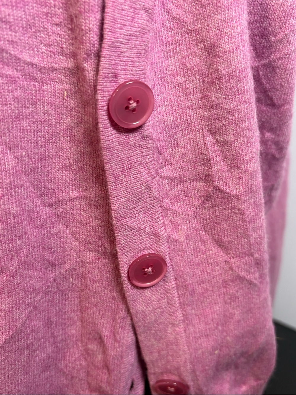 Talbots Pink V-Neck Button Front Cardigan - Picture 4 of 6